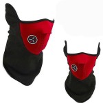 Neoprene face protection mask, red color